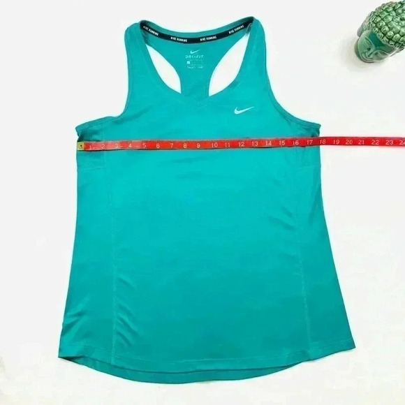 Nike Running Dr-Fit Teal Scoop Razor Back Athletic Lightweight Tank Top Size L - Picture 14 of 15